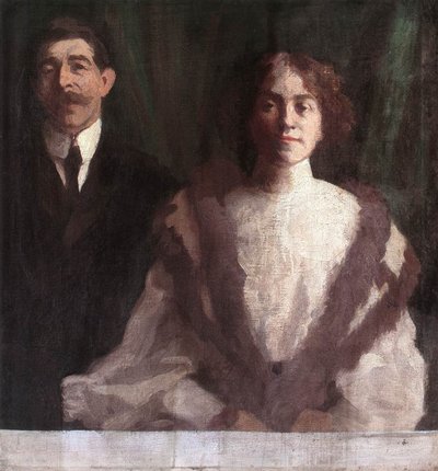 Cezar Herrer en zijn vrouw in Nagybanya door Károly Ferenczy